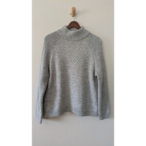 Talbots Gray Knit Turtleneck Sweater